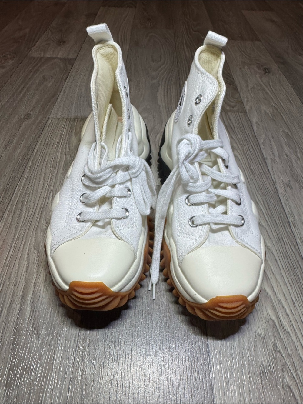 Converse Run Star Motion High Unisex Men's 6 Women's 7.5 White/Black/Gum READ